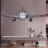 Wall Clocks American Retro Large Clock Metal Airplane Silent Watches Industrial Style Home Decor Living Room Decoration