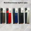 DHL ! ! Fumer du tabac Allume-cigare multi-usages avec tuyaux Ensemble de briquets à double usage Cigar Metal Pipe rotative Water Glass Bong Dab Rigs