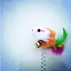 Funny swing spring Mice Mouse with Suction cup InteractiveFurry cat toys colorful Feather Tails rat for Cats Small Cute Pet Toy WLL9