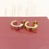 Ladies Cleef Stud Earrings Carti Full Rhinestone Designer Pendant Necklace Screw Armband Van Loves Fashion Velvet Bag157r