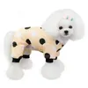 犬の防風ジャケットのための柔らかいドットの暖かいペットの服屋外フリースフード付きコート犬ジャンプスーツロンパースドロップ211106