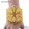 Luxury Indian Big Wide Bangle 24k Gold Color Flower Bangles For Women African Dubai Arab Wedding Jewelry Gifts9226324