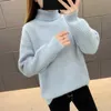 Surmiitro warm kasjmier gebreide herfst winter trui vrouwen Koreaanse turtleneck lange mouw jumper trui vrouwelijke knitwear 210712