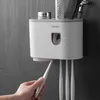 LEDFRE автоматическая зубная паста сжимание набор настенный бытовой домохозяйственную неффрированную ванную комнату держатель зубной щетки LF71013 210709