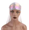 Männer/Frauen Seide Polyester Bandana Hut Durag Rag Tail Headwrap Kopfbedeckung Geschenk Laser Simulation Long Tail Piratenhüte DA204