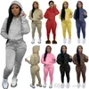 Fall Winter Women Tracksuits Two Piece Set Casual Långärmad tröja Tröja Tröjor Outfits Fashion Sports Suit S-XXL