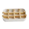 High Quality Creative Modern Simple Bathroom 13.2*8.5*2.5cm Anti Slip Bamboo Fiber Soap Dish Tray Holder 5002 Q2