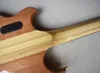 4 Strings Neck-thru-body Electric Bass Guitar with 24 Frets,Quilted Maple Veneer,Rosewood Fretboard