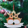 Ozdoby świąteczne DIY Nazwa Błogosławieństwa Żywicy Elk Xmas Drzewo Wiszące Dekoracje Rodzina 2 3 4 5 6 7 8 Wisiorek świąteczny W-00938