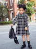 Toddler Girls Plaid Print Flounce Sleeve Ruffle Detail Dress SHE