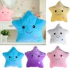 LREA beautiful nes Colorful Stars Luminous cushion Led Light plush toy pillow 201009