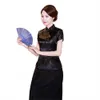 Vêtements ethniques Femmes Cheongsam Chemise 2022 Style chinois Plum Print Été Automne Boucles exquises Col montant Top pour mariage