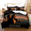 Set biancheria da letto 3D Set copripiumino design stampa 3D King Queen Twin Size Dropshipping Boy gife Jack e Rose Titanic 210317