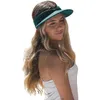 25 SZTUK / DHL Plisowany Pusty Top Ball Hat Ochrona UV Elastyczne Letnie Czapki Baseball Sun Beach Visor Rozszerzone Szerokie Brim Open Top Cap cały Sezon Sunhat G605NLR