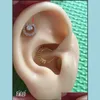 Andra kroppsmycken 1pc 16g liten tragus brosk stud cz rund hjärta liten spiral piercing rook conch skruv örhänge droppleverans 2021 z