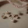 Mode Zircon avant et arrière boucles d'oreilles pour femmes 2021 bijoux coréen Simple boucle d'oreille