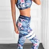 Venda quente impressão digital alta cintura leggings casuais folha senhora esportes yo-ga leggings nove calças leggings moda calças de fitness 201109