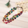 Designer colar de jóias de luxo estilo étnico boémio vintage colorido multicamadas miçangas pingente gargantilha de madeira acessórios artesanais