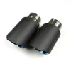 2 PCS Akrapovic Matte Carbon End Pipes Car Single Muffler Tips for BMW Benz VW Audi Blue