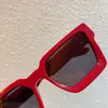 Lunettes de soleil millionnaire nouvelle couleur arrivée femme cadre carré rouge lentille noire femme lunettes de créateur Z1165w avec boîte d'origine