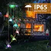 Solar Lamps Hummingbird Wind Chimes Waterproof Outdoor Lighting Hanging Garden Light, Color Changing Home Party Yard Decoration