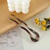 Haaraccessoires Twist Stick Clip Acetaat Grote Golvende U-vormige haarspeld Schildpad Chignon Pin