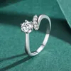 China gestempeld 925 S925 Sterling Silver Ring Fashion Europe Europe Simple CZ Zirkon Stone Design Whole Highend Sieraden voor Lady Women7512532