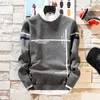 Nowy Autumu Zima Mężczyzna Boże Narodzenie Sweter Utrzymuj Ciepłe Sweter Mężczyźni Okrągły Neck Slim Fit Buckers Dzianiny Woolen Casual Pull Homme Y0907