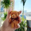 Mini Bear Peluş Oyuncaklar Kız Mektubu Bowknot Dolgulu Kolye Sevimli Hayvan Yumuşak Hediye 8cm2591156