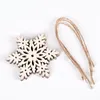 Christmas Decorations Set Of 24 Tree Pendant Wooden Snowflakes Hanging Tags Unfinished Ornament Winter Home Decor For DIY MDJ998