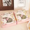 121245cm10pcs rhinocéros rose pour vous Boîtes de rangement Boîte de papier Cookie Container cadeau Emballage Mariage Noël Utilisation 201015