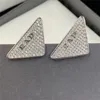 triangle stud earring