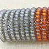 Stor storlek (5cm) Massor 100 st Transparent Scrunchie Telefontråd Elastiskt Rål Ring Spiral Rubber Band Hairband