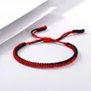 Brins de perles de haute qualité Bracelet tressé chanceux couleur rouge noir fil de nylon Couples faits à la main bracelets réglables bijoux cadeau Fawn22