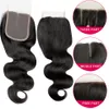 28 30inch Mink Poules de cheveux brésiliens avec fermeture 3pcs Body Wave raide avec 4x4 Fermeture en dente