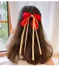 2021 2層ボウノットストリーマヘアピン女性女の子サテンリボンバレットボウバックヘッドスプリングクリップヘッドヘアアクセサリー