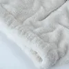 Giacche da donna Cappotto corto da donna in morbido peluche bianco da donna Casual con colletto alla coreana Cerniera Giacca sottile Cappotti Moda invernale femminile Sexy
