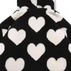 AOLAMEGS Sevimli Kalp Şeklinde Baskı Lambswool Kış Ceket Erkekler İpli Cepler Fermuar Kapüşonlu Yüksek Sokak Sıcak Çift Streetwear