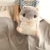 Cute hamster plush toys dual purpose pillow blanket sofa nap air conditioning blanket anime surrounding birthday gift 201009