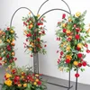 Party Decoration Wedding Arch Props Wrought Iron Round Arc Artificial Flower Frame Geometric Stand Birthday Background Balloon Display