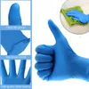 青い使い捨て手袋100ピースPVCの非滅菌粉フリーラテックスクリーニング用品キッチンと食糧セーフ -  Ambidextrous RRE10276