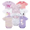 8 sztuk Noworodka Body Body Słodkie Bawełnianie Dziewczynka Ubrania Twins Baby Girl Onesie Body Infantil Ropa Bebe Cartoon Toddler Kombinezon 210317