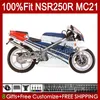 Iniezione OEM per HONDA NSR250 blu lucido NSR 250 R NSR250R 1990 1991 1992 1993 103HC.76 MC21 NSR 250R PGM3 NSR250RR 90 91 92 93 Carene