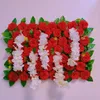 Panel de flores rosas artificiales de pared de flores de diseño 3D para boda, decoración de fondo, fiesta, hogar, centros de mesa de Navidad