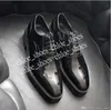 El yapımı Oxfords Erkekler Resmi İş Ayakkabıları Düğün Partisi Ayakkabı Beyleri Brogue Elbise Ayakkabı