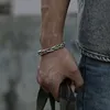 Bangle 925 Серебряные браслеты стерлингового браслета для мужчин ручной работы с открытой манжетой тайской модной ювелирной украшения 5567292