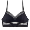 Sexy espalda baja bralette damas u backless invisible encaje sujetador lunares malla ultra delgada ropa interior mujeres lencería tanque top sujetadores 210728