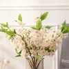 Dekorativa Blommor Kransar 5st Simulering Persika Blossom Silk Konstgjorda Heminredning POGGE PROPS FAKE VASE