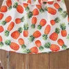 2 stks Baby Girls Peuter Pineapple Clothes Kids Off Shoulder Tops + Ripped Denim Shorts Outfits Set 360 U2