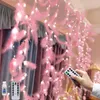 3mx2m 200 LED Feather String Lights Garland Curtain Fairy Lamp USB Remote Control Christmas DIY Decorations for Home Bedroom Window